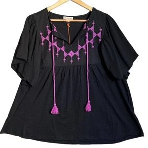 New Knox Rose Flutter Sleeve Top XXL